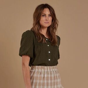 Rylee + Cru - Jenny Blouse - Army